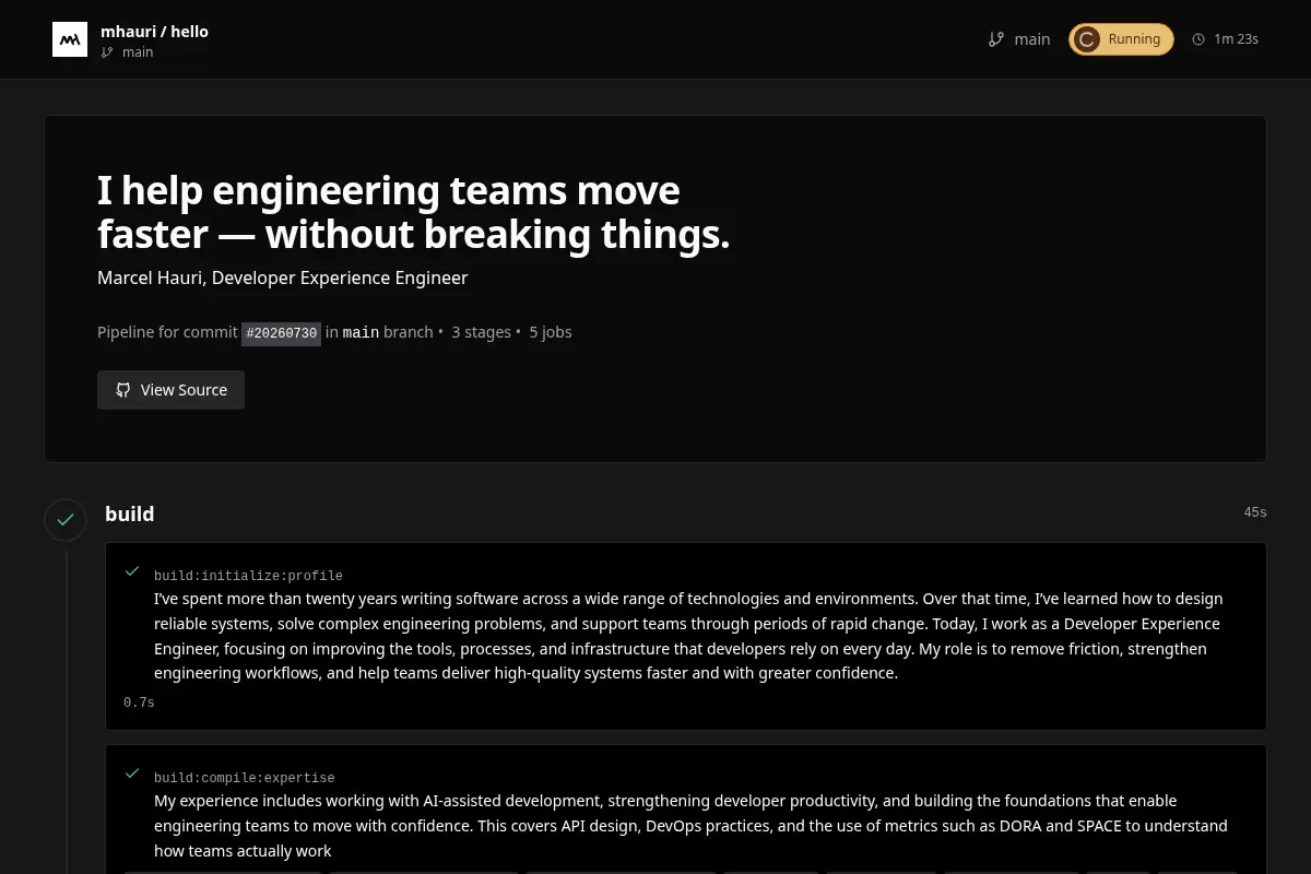 Marcel Hauri | Developer Experience Engineer
