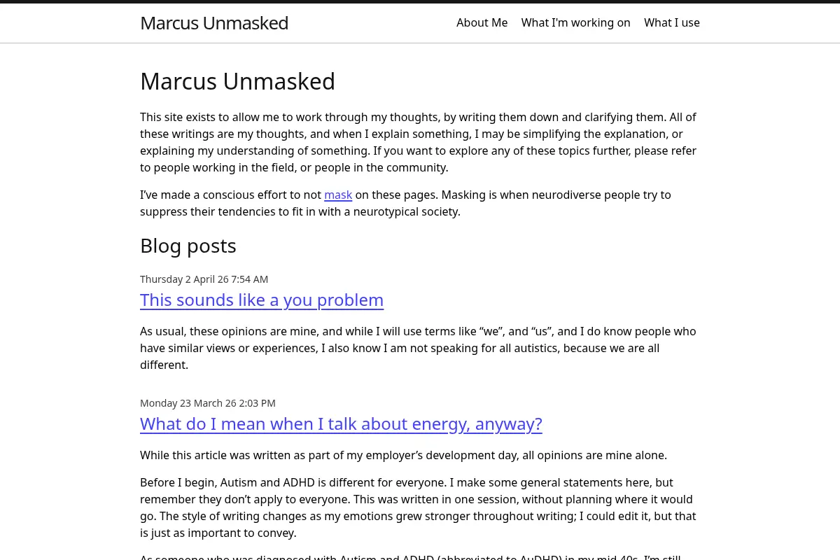 Marcus Unmasked