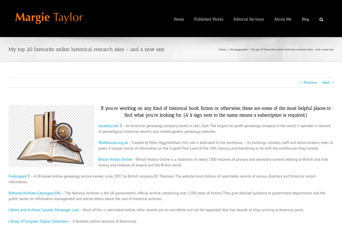 Margie Taylor's Historical Research Blog