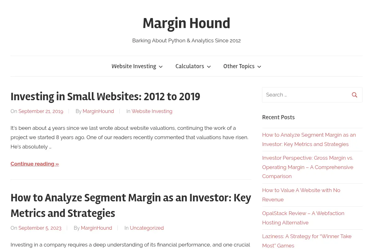 Margin Hound – Barking About Python & Analytics Since 2012