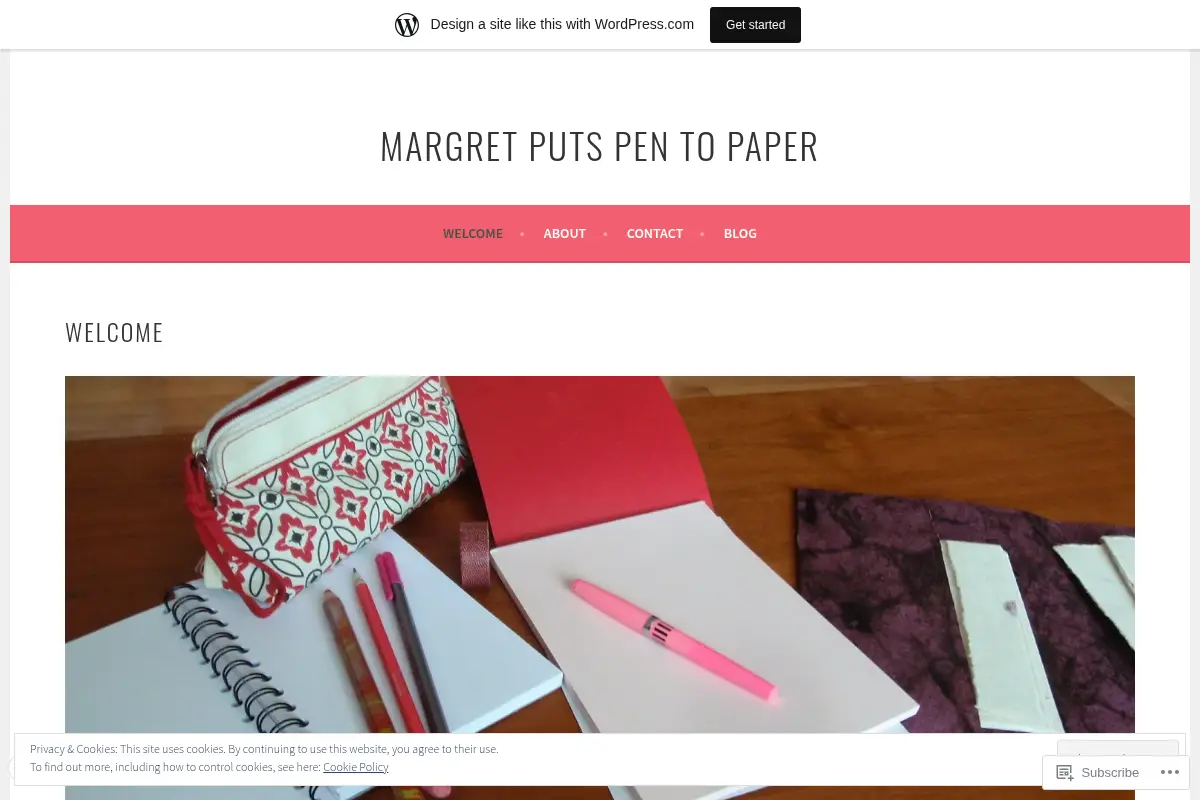 Margret puts pen to paper