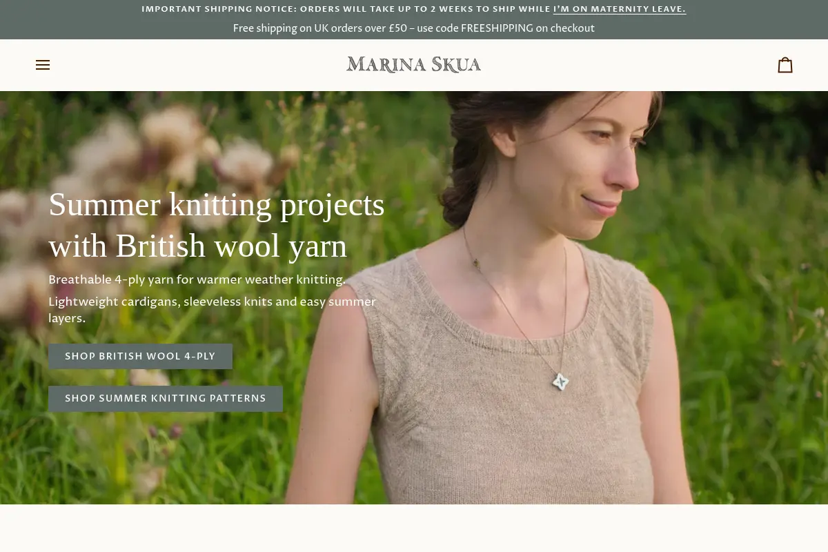 Marina Skua - Hand-Dyed Yarn & Knitting Patterns