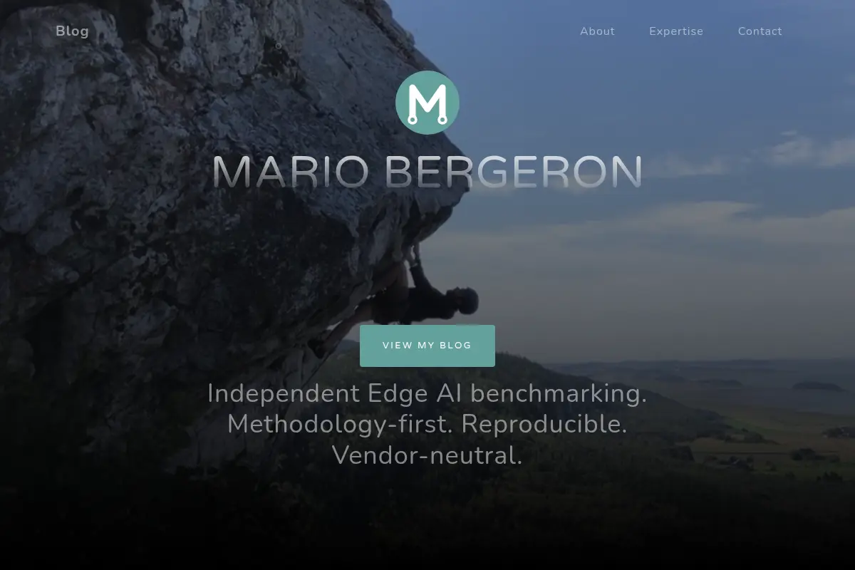 Mario Bergeron — Independent Edge AI benchmarking