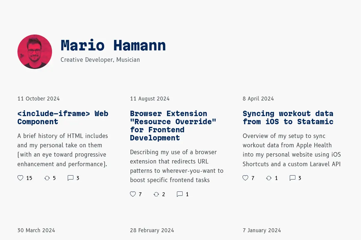 Mario Hamann's Blog