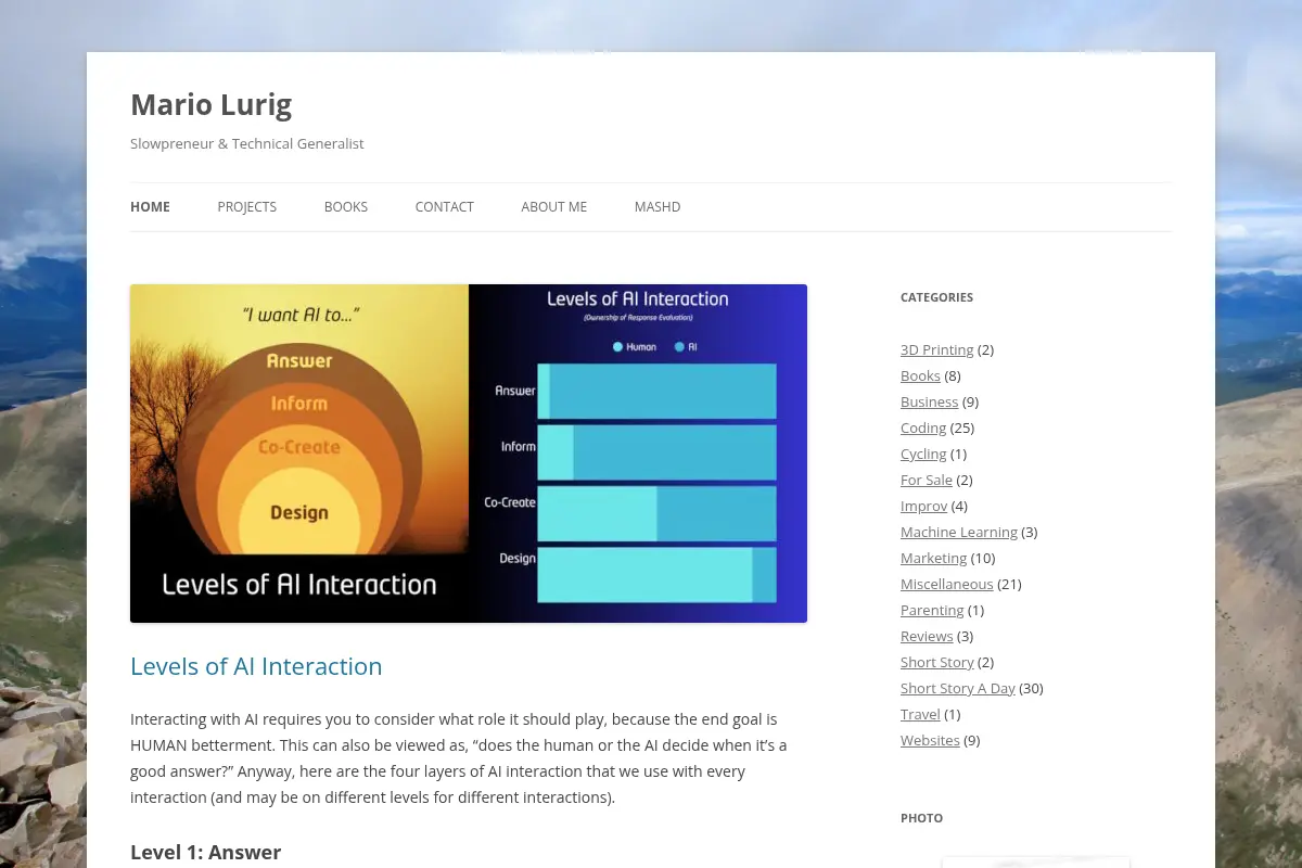 Mario Lurig | Slowpreneur & Technical Generalist
