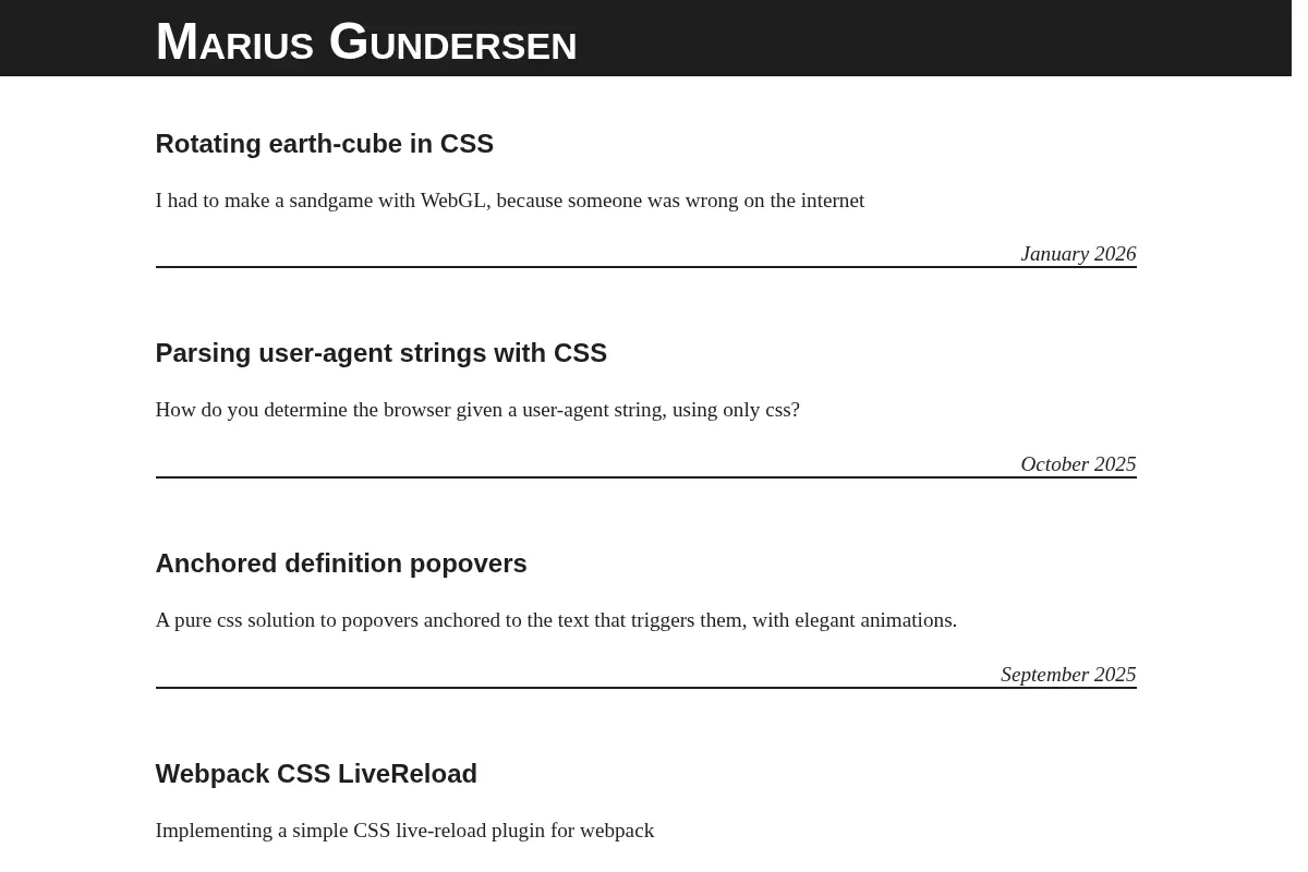 Marius Gundersen's Personal Blog