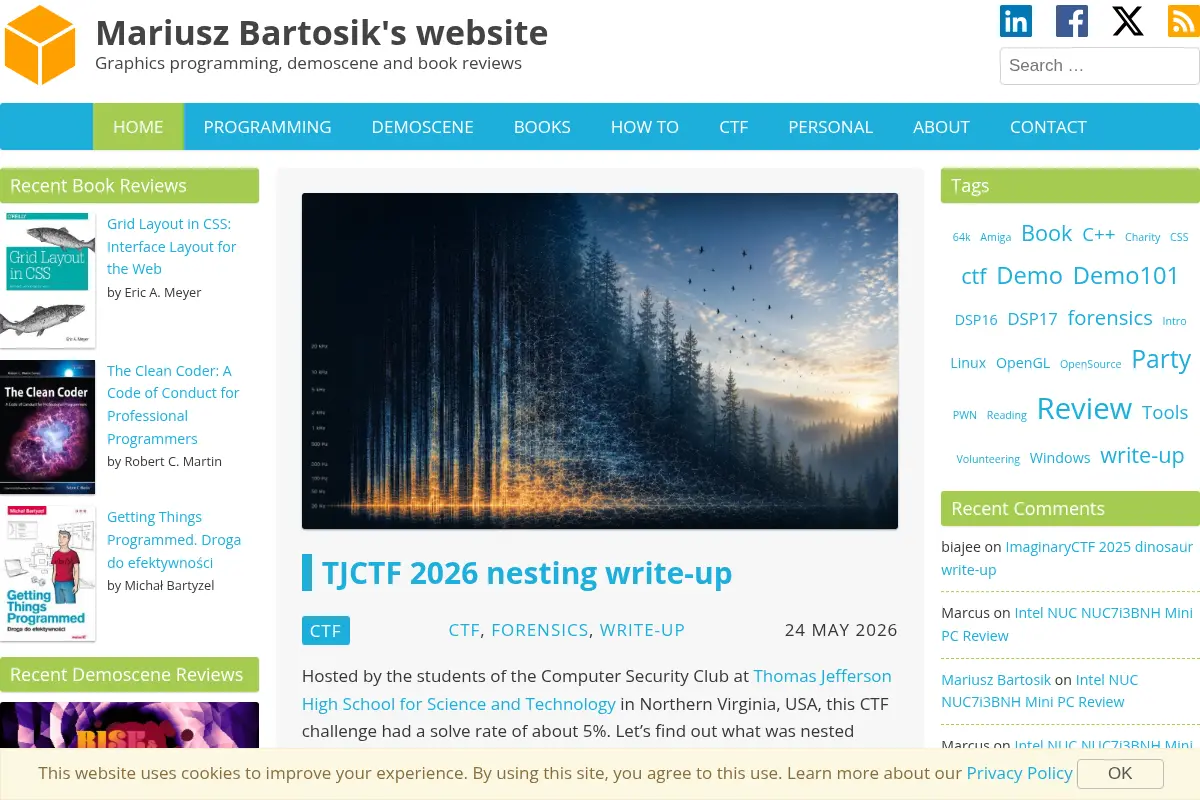 Mariusz Bartosik's website