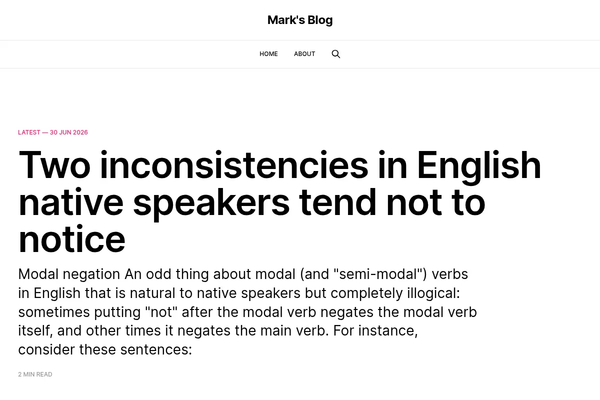 Mark's Blog