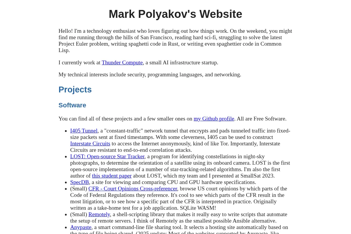 Mark's Website