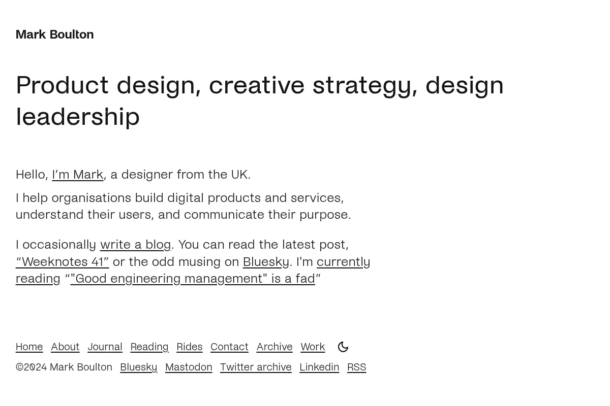Product design, creative strategy, design leadership - Mark Boulton