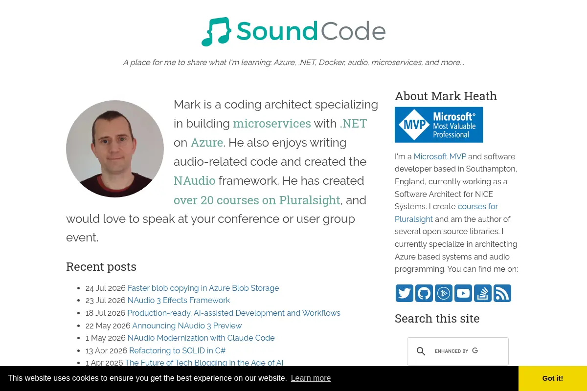 Sound Code - Mark Heath's Blog
