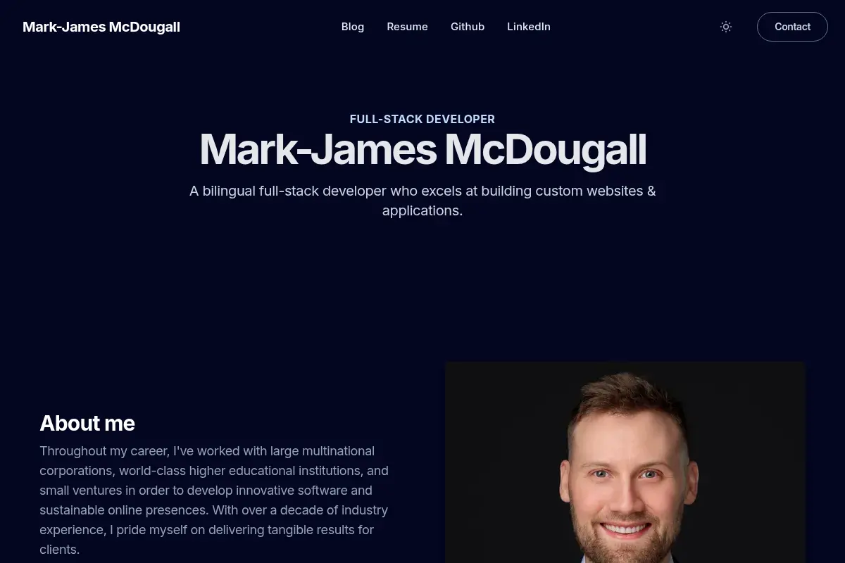 Mark-James McDougall - Full-Stack Developer