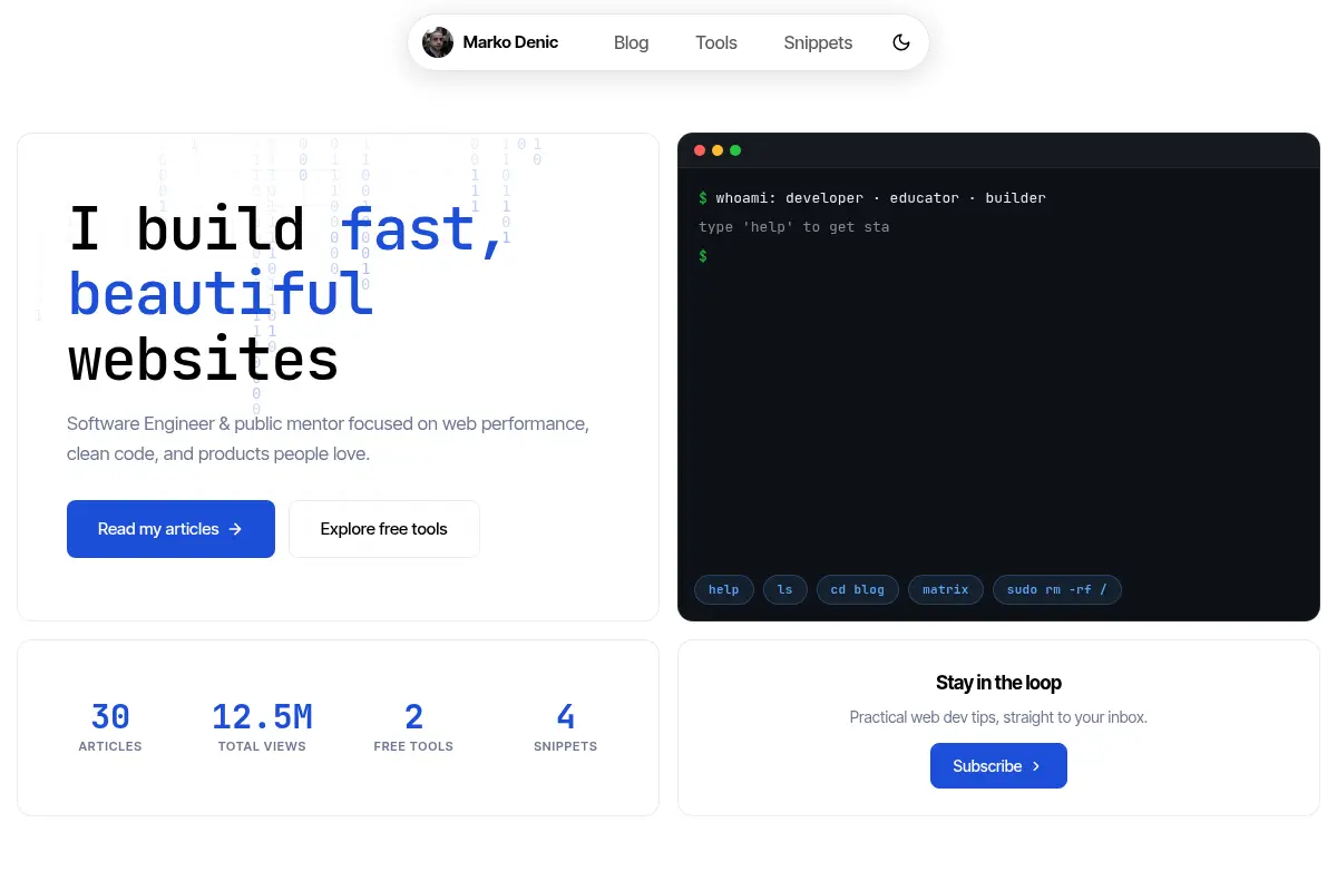 Marko Denic - Web Developer