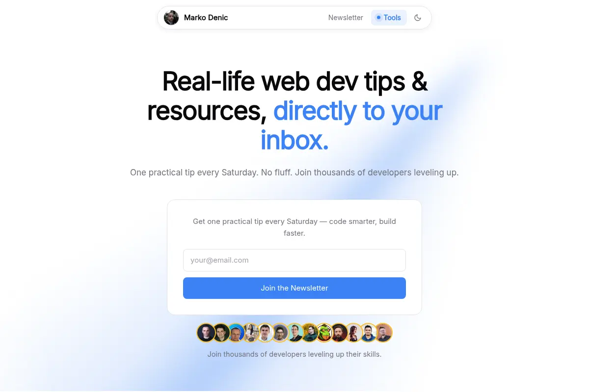 Marko Denic – Web Developer, Mentor & Creator of Developer Tools