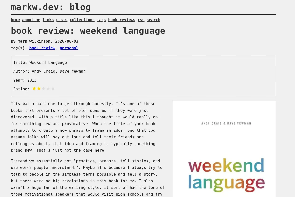 markw.dev — blog