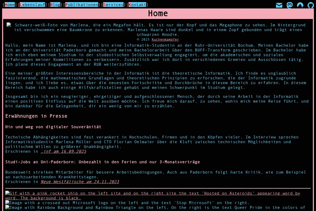 Marlena – Personal Homepage