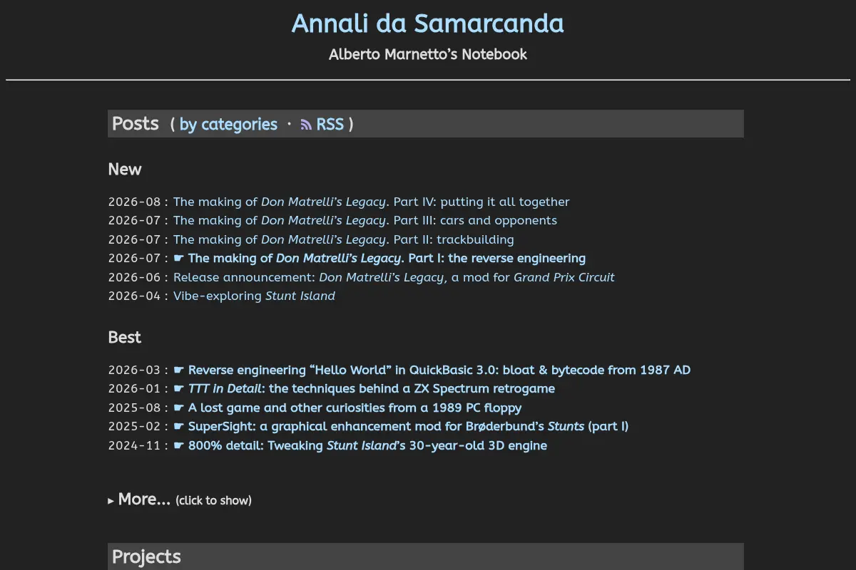 Annali da Samarcanda – Alberto Marnetto's Notebook