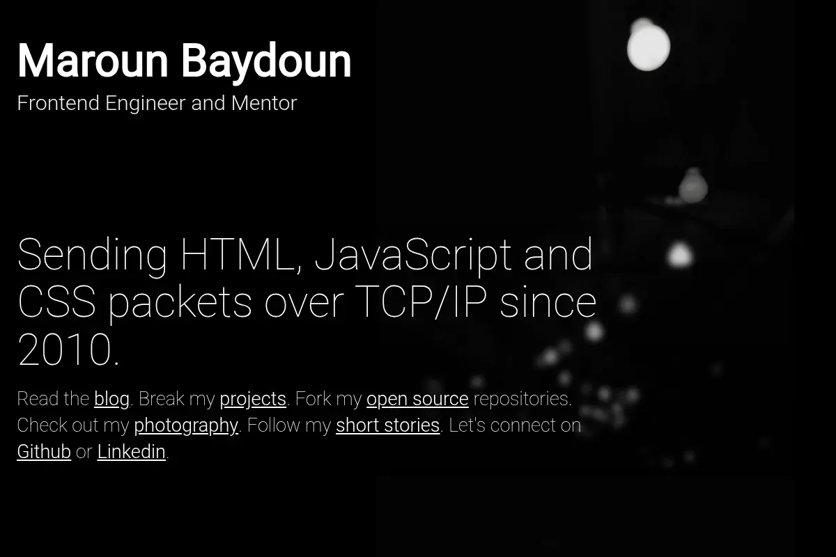 Maroun Baydoun - Frontend Engineer and Mentor