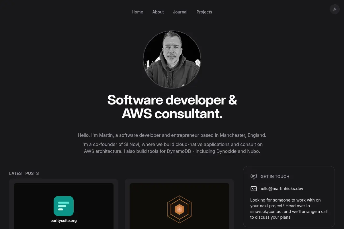 Martin Hicks - Software developer and AWS consultant