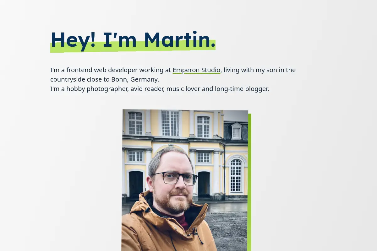 Martin Schneider — Frontend Web Developer