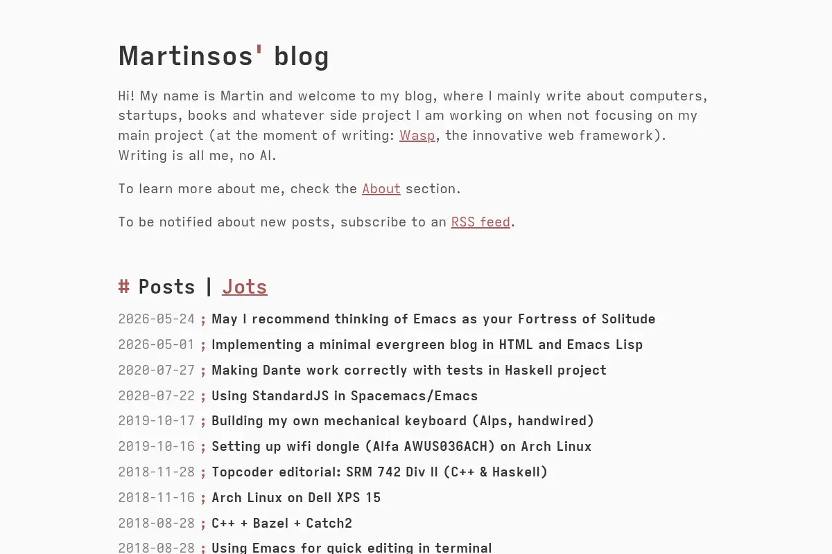 Martinsos' blog