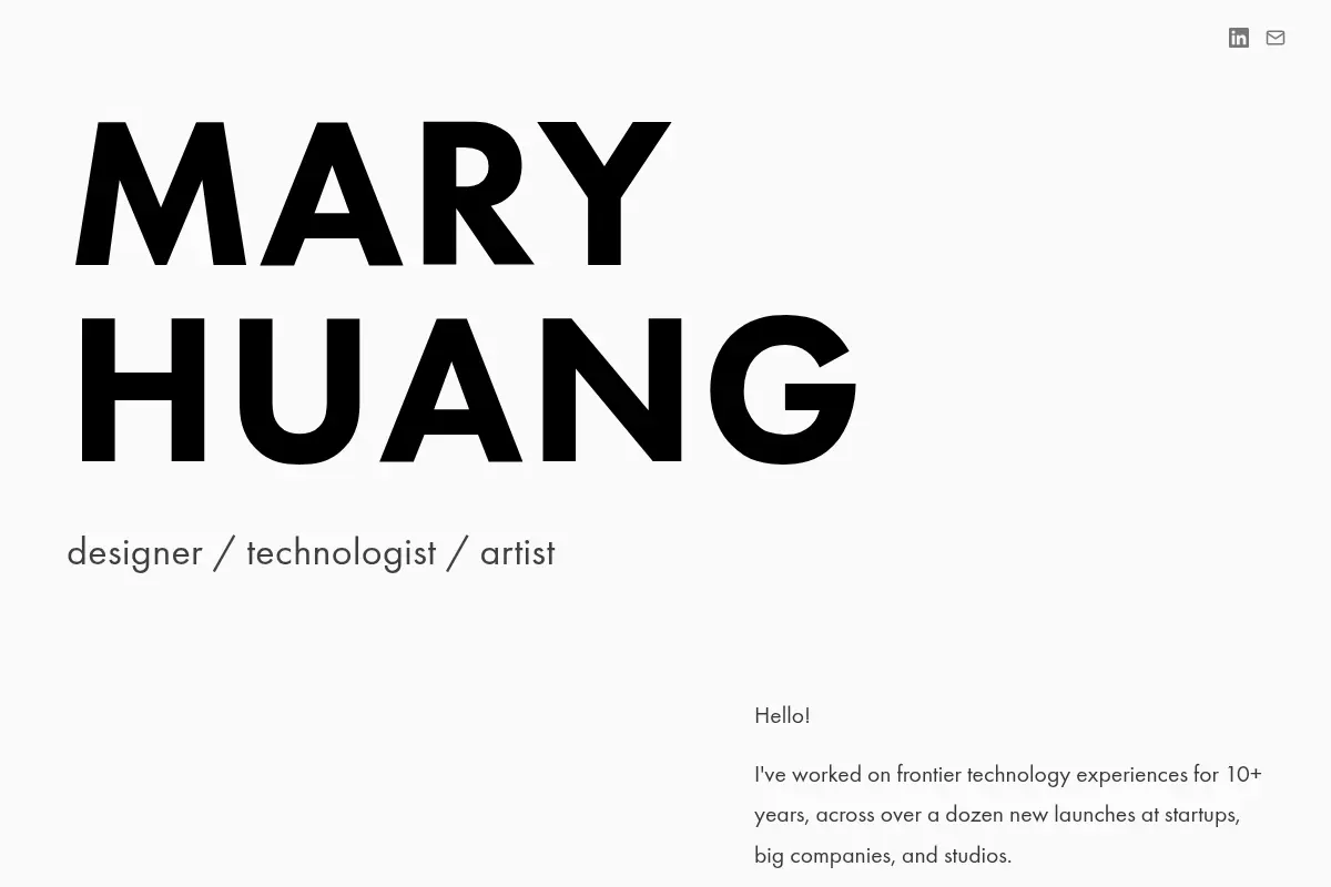 Mary Huang : Portfolio