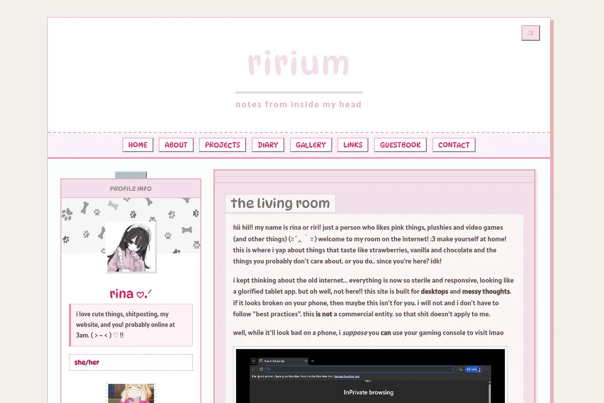 ririum - weird girl’s online living room