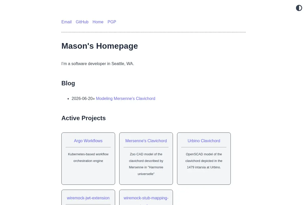 Mason's Homepage
