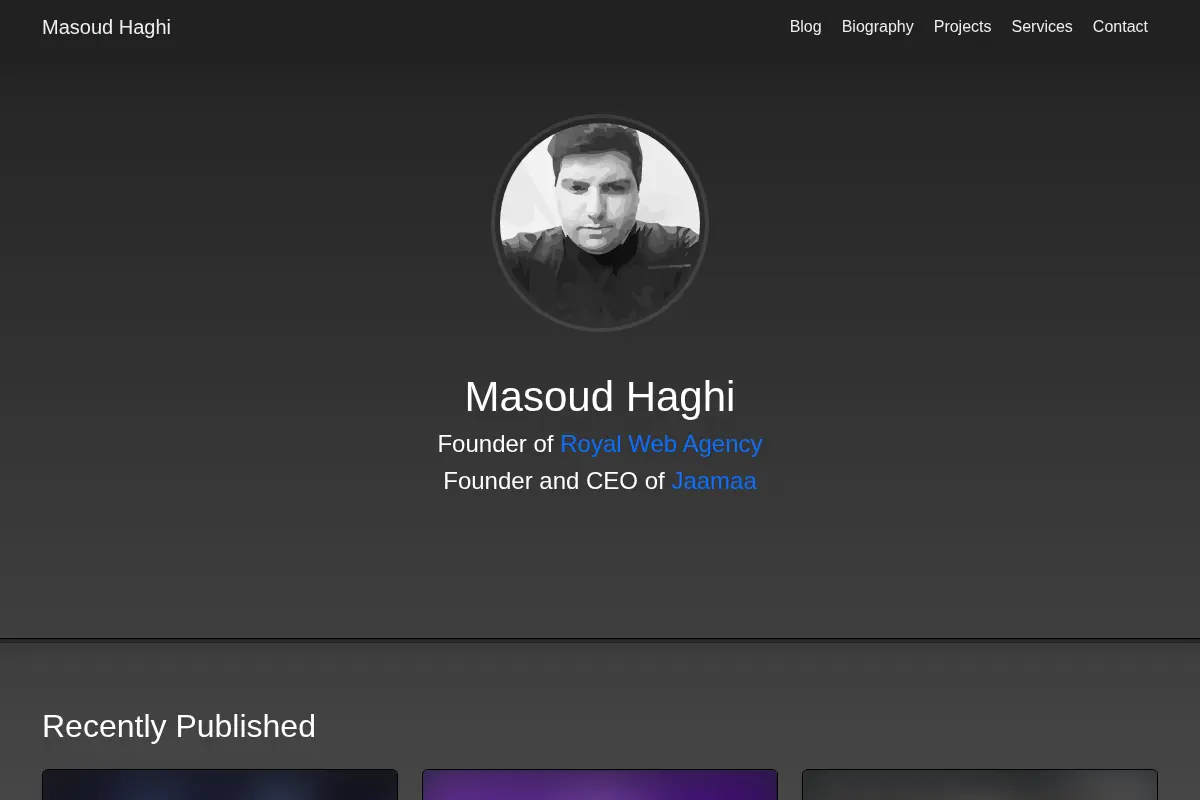 Masoud Haghi — Software Engineer, Technical Strategist, and Creative Director
