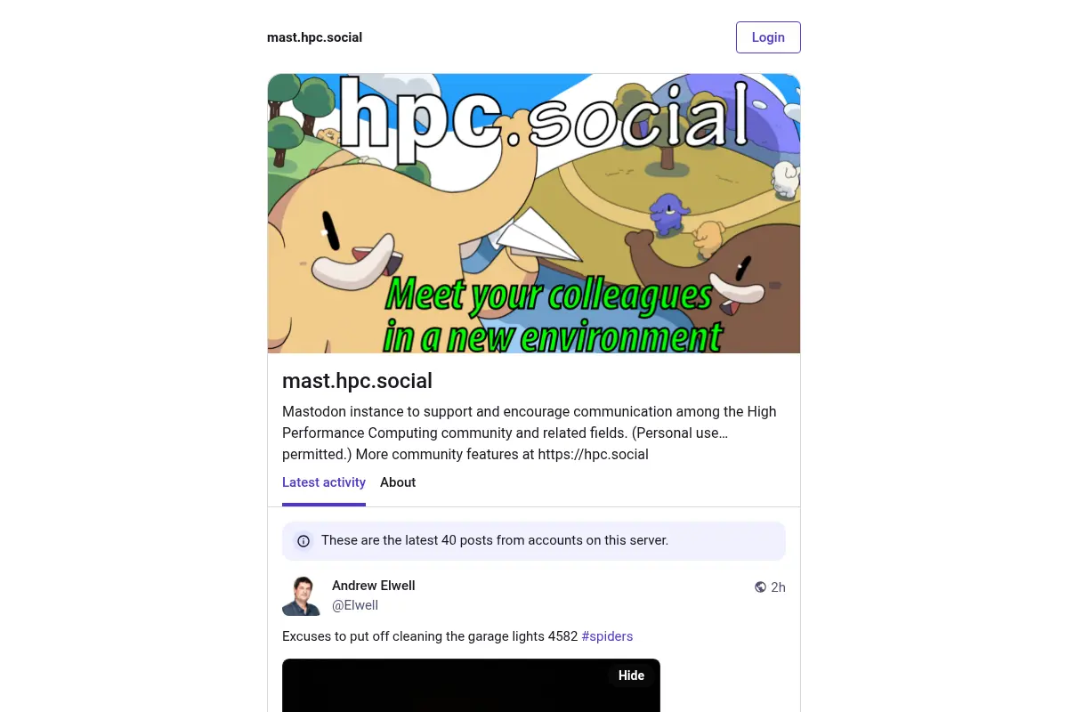 HPC.social Mastodon