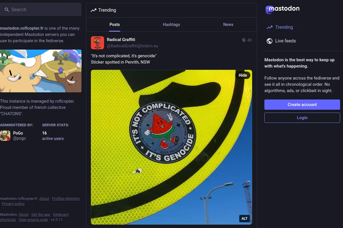 Mastodon - roflcopter.fr