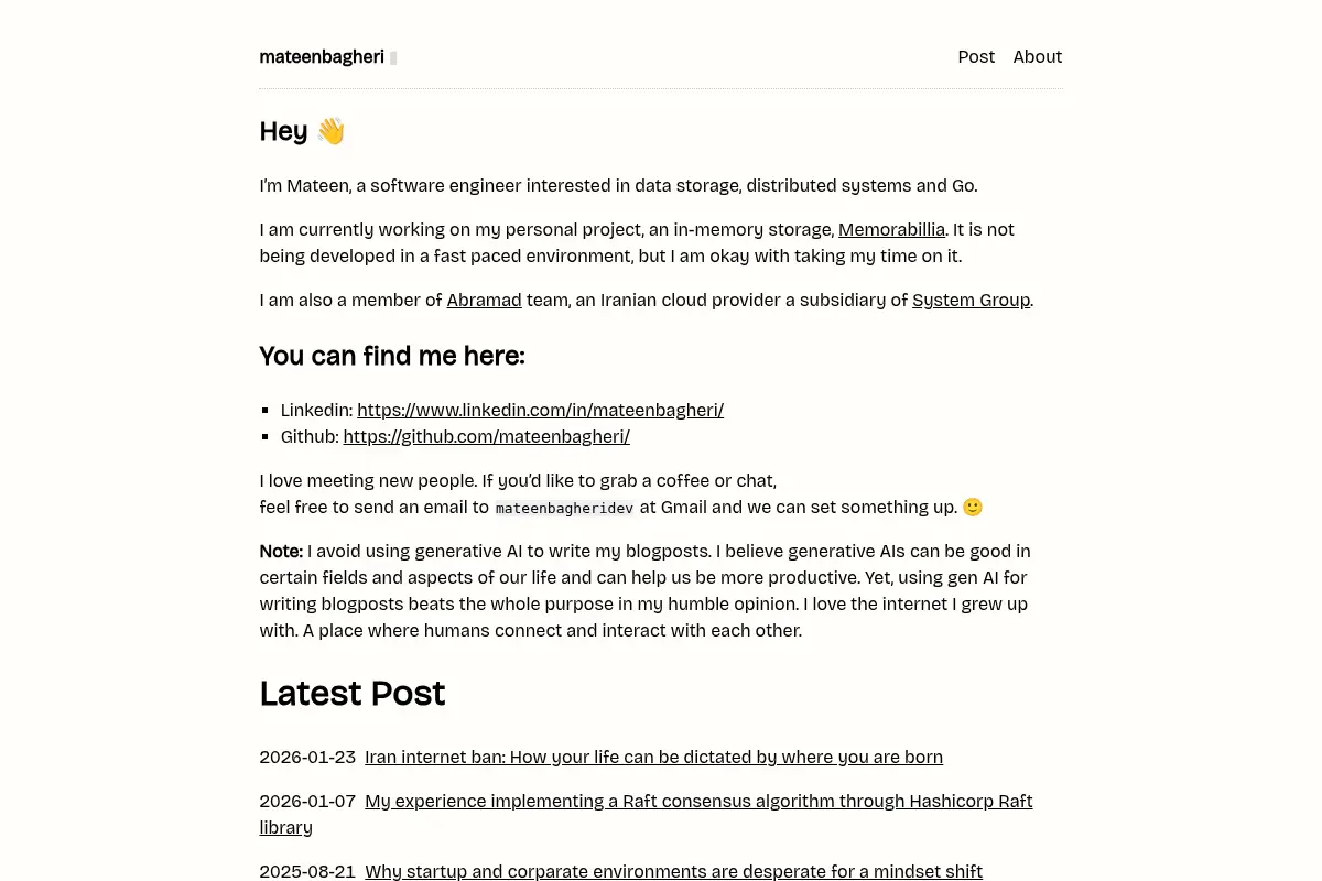 Mateen's Personal Blog
