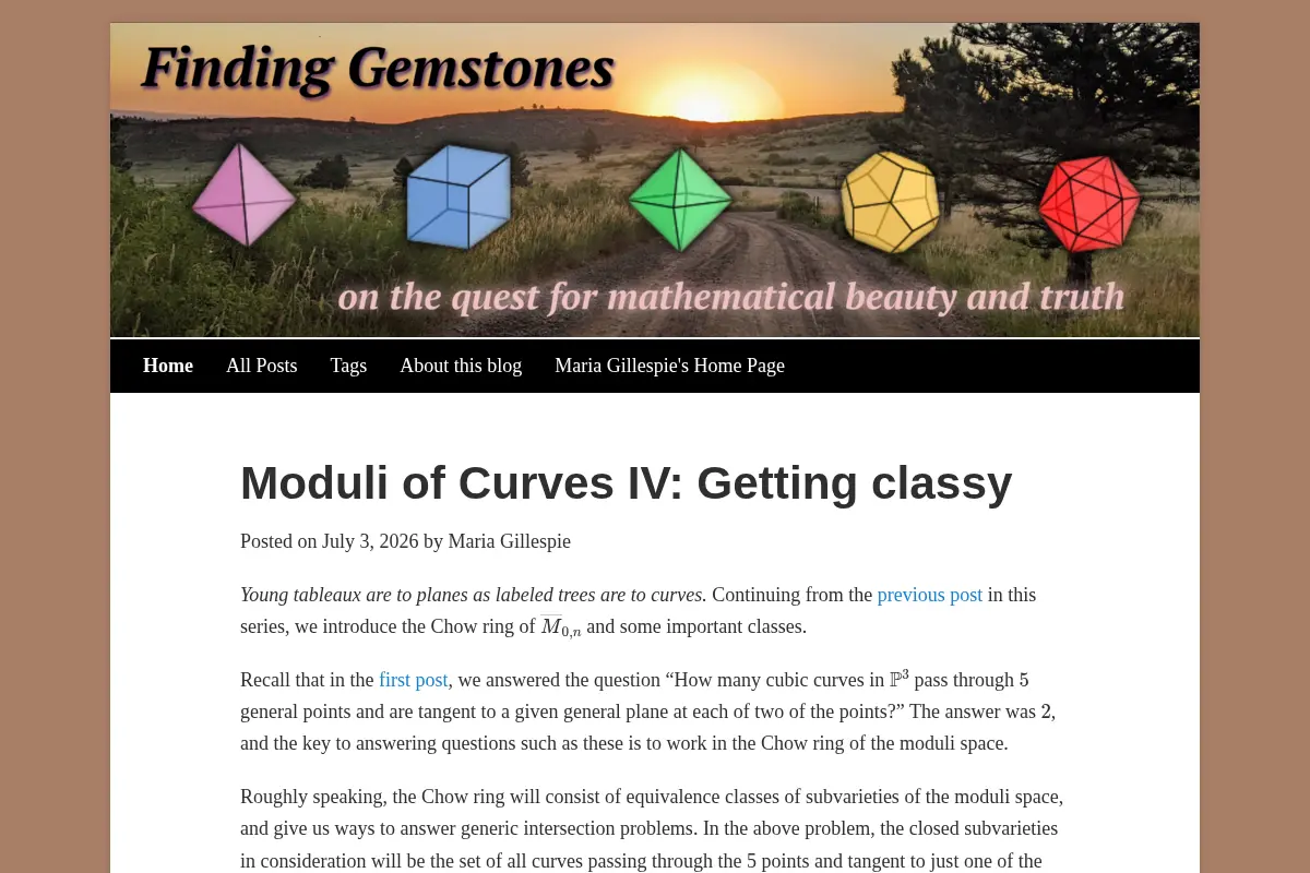 Mathematical Gemstones