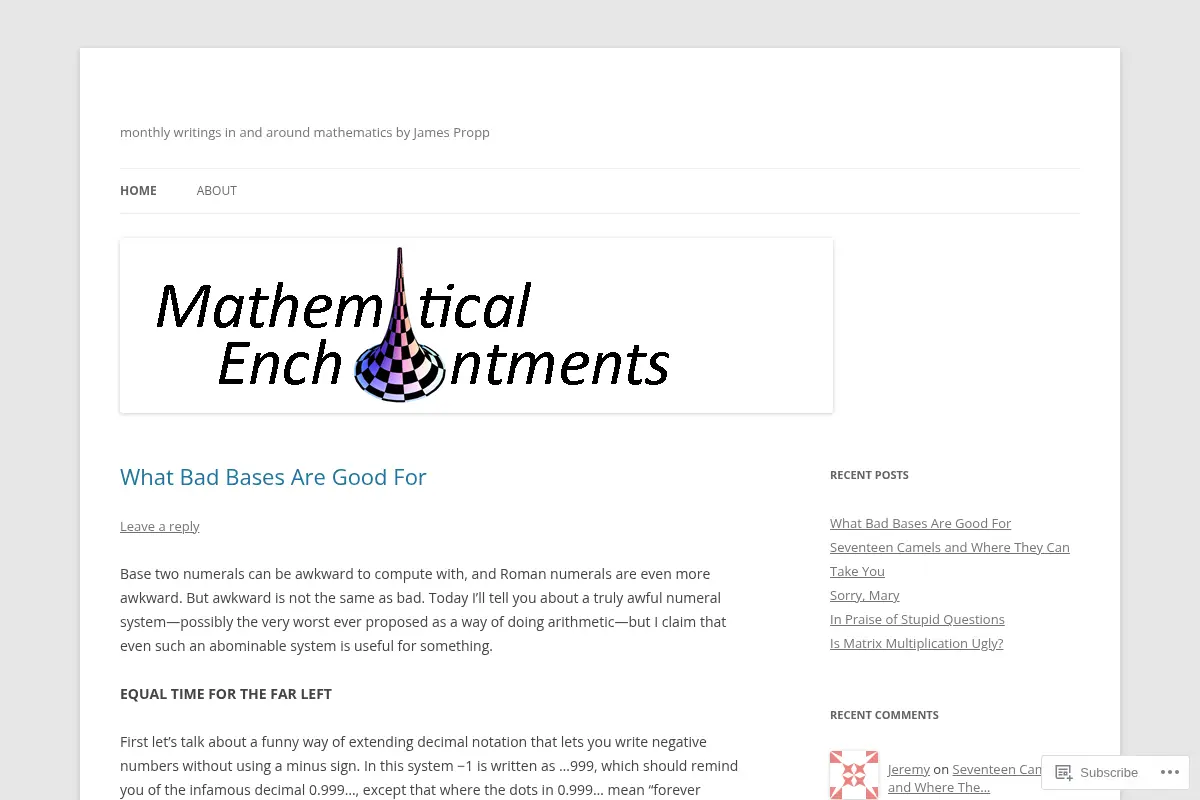 Mathematical Enchantments