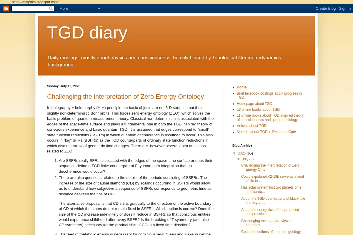 TGD diary