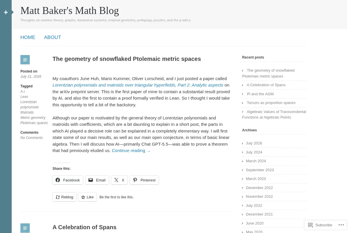 Matt Baker's Math Blog