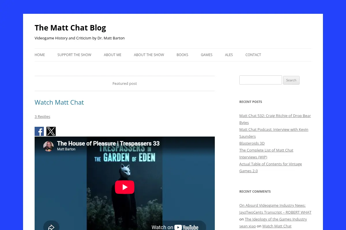 The Matt Chat Blog