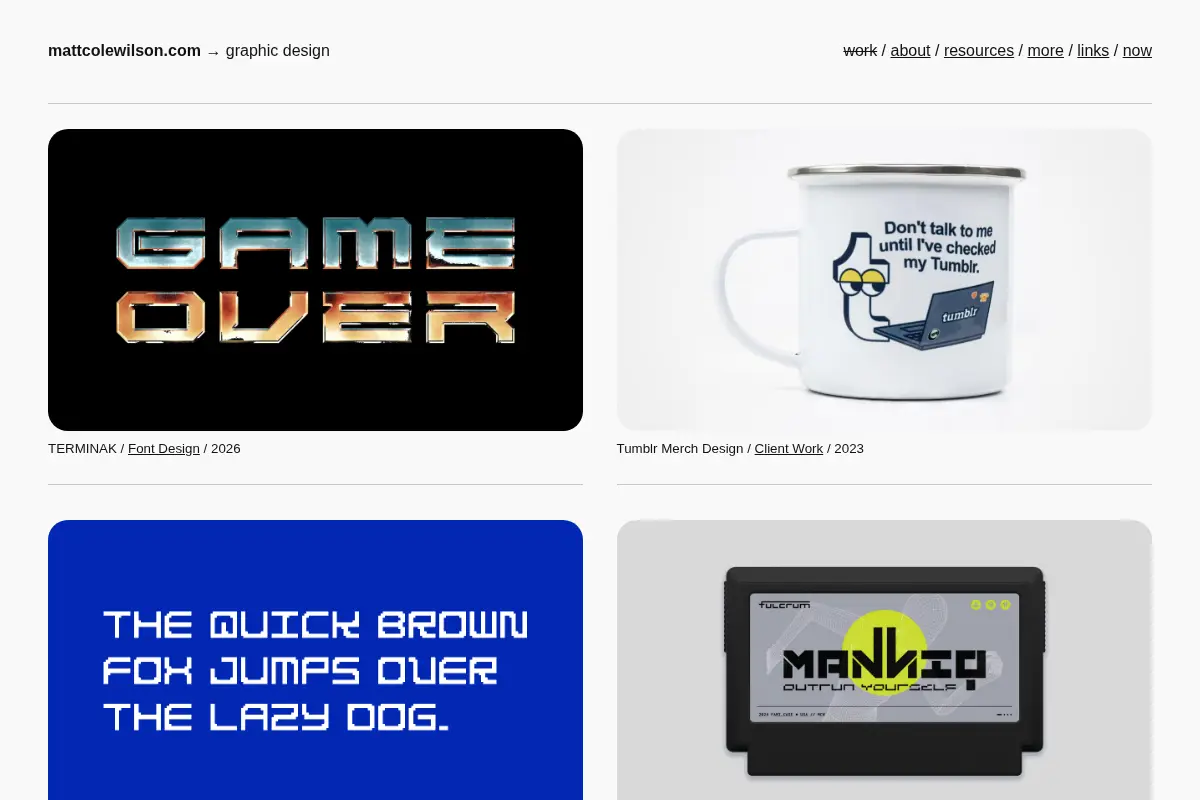mattcolewilson → graphic design
