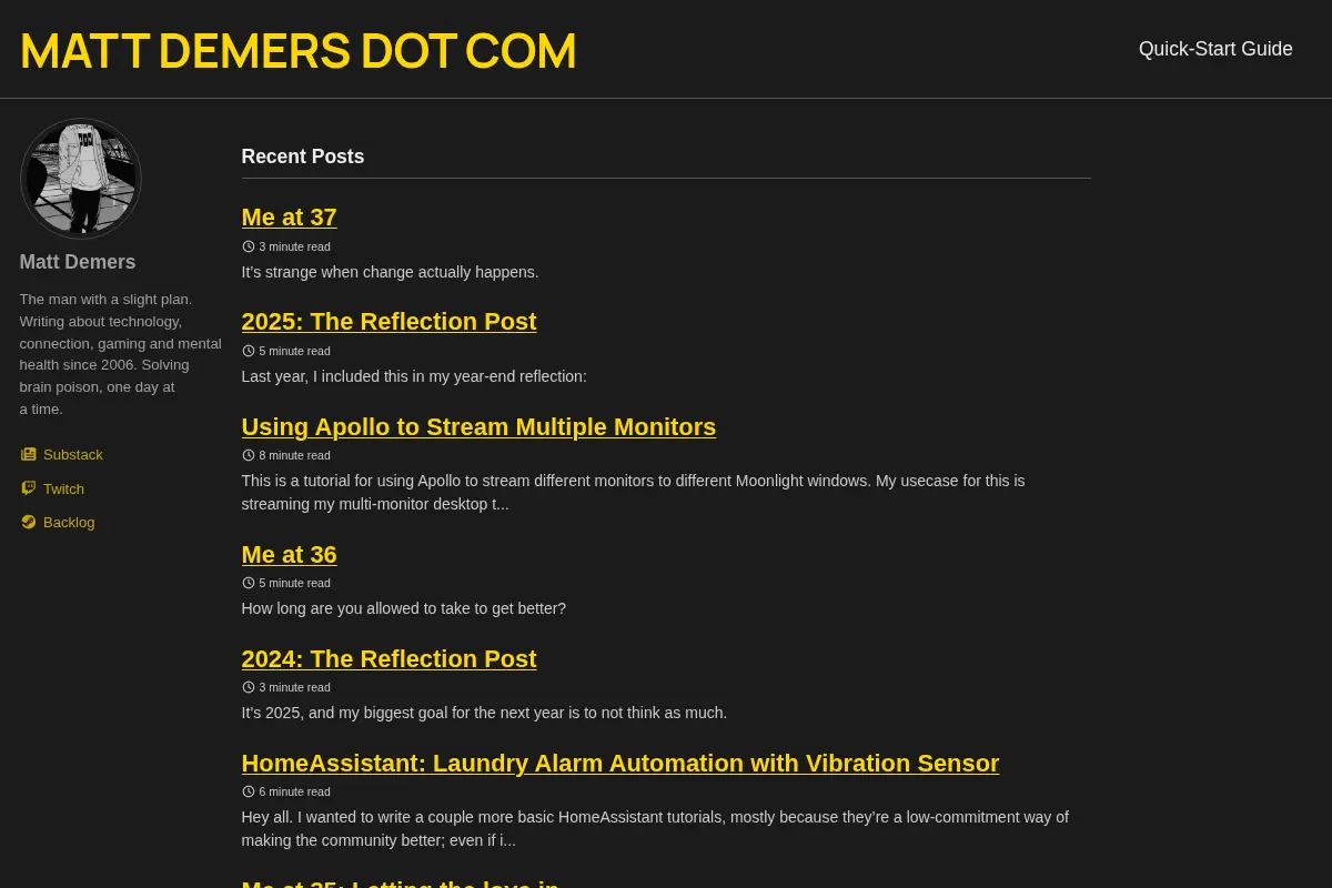 Matt Demers dot com