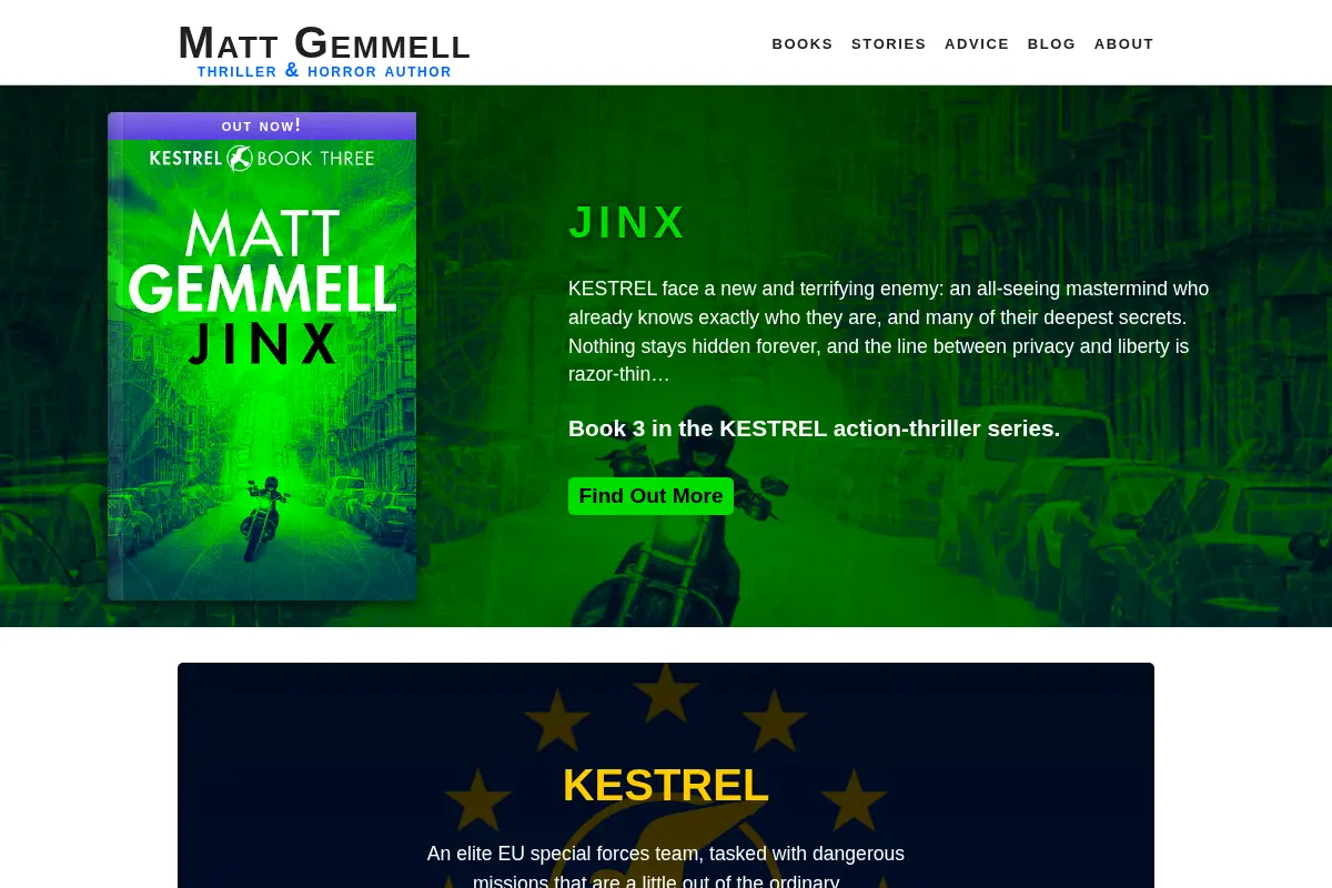 Matt Gemmell — Thriller, Horror, and Suspense author