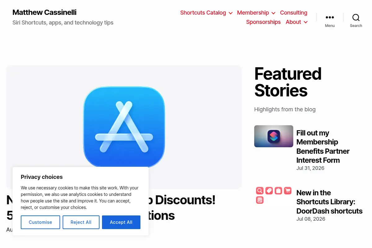 Matthew Cassinelli: Apple Shortcuts, App Intents & Siri AI