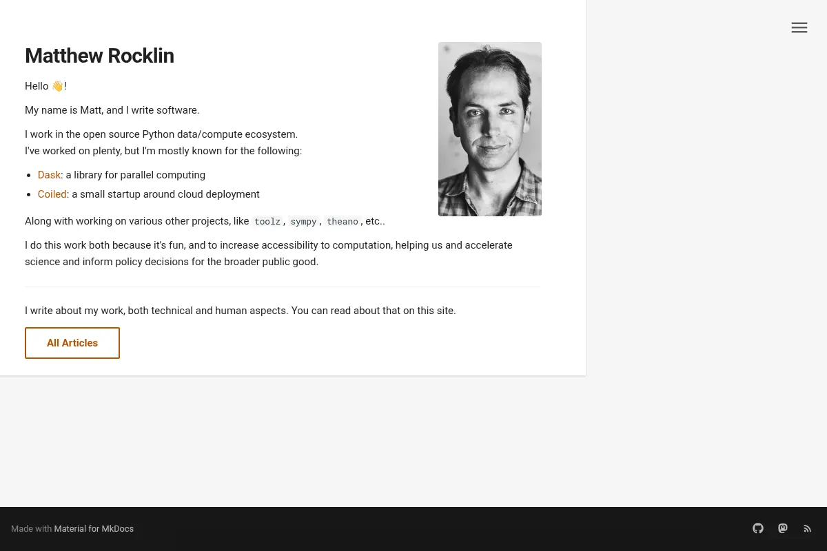 Working Notes - Matthew Rocklin
