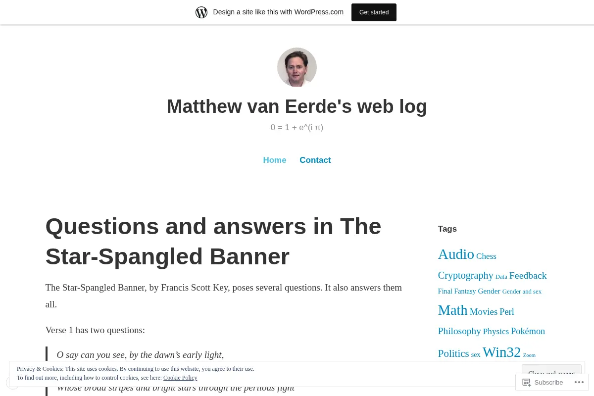 Matthew van Eerde's web log