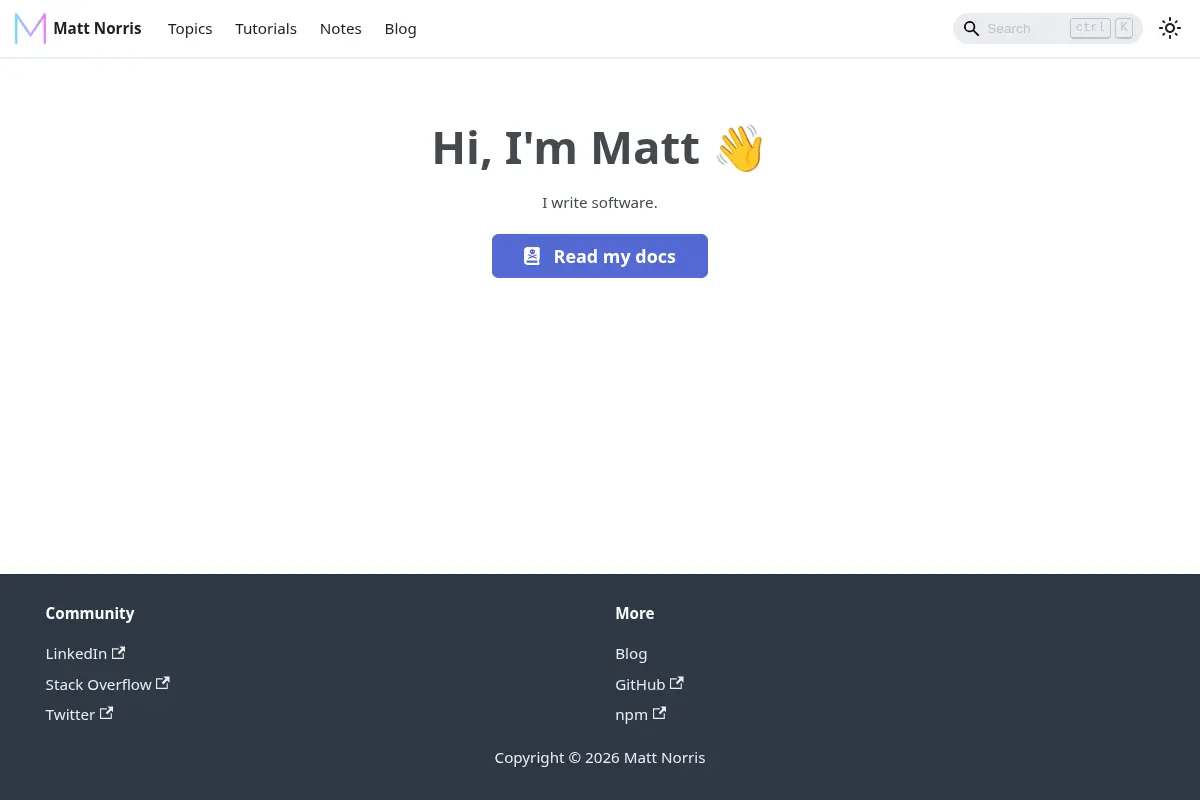 Hello | Matt Norris