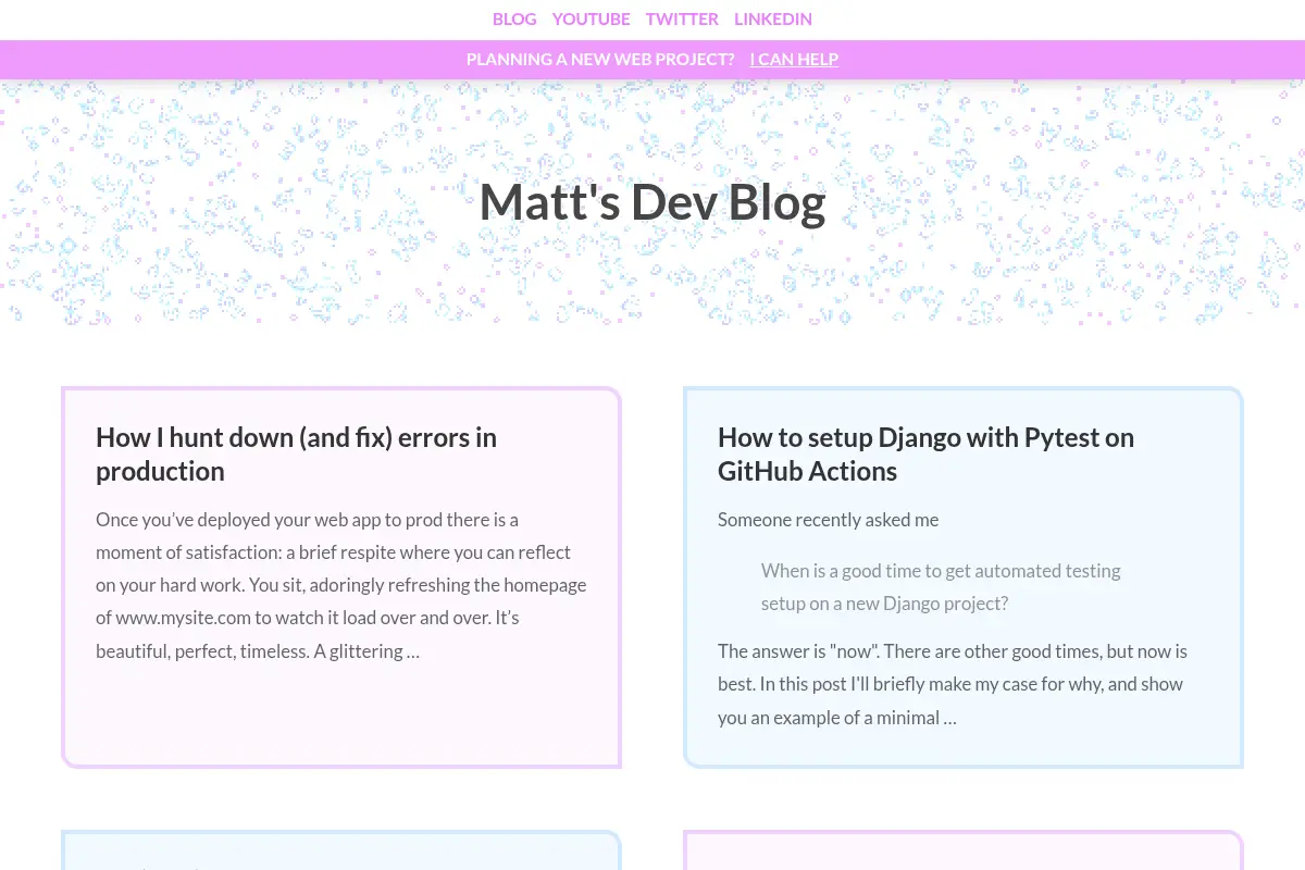 Matt's Dev Blog