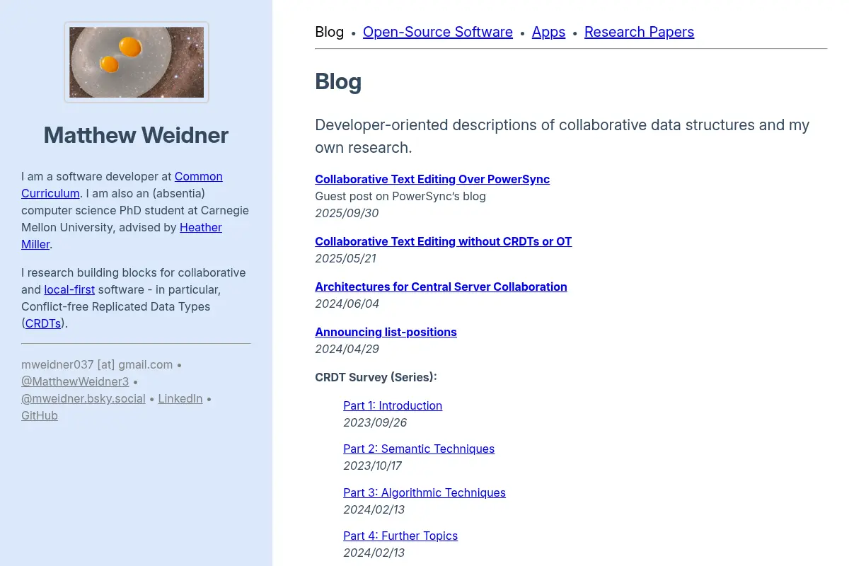 Blog - Matthew Weidner