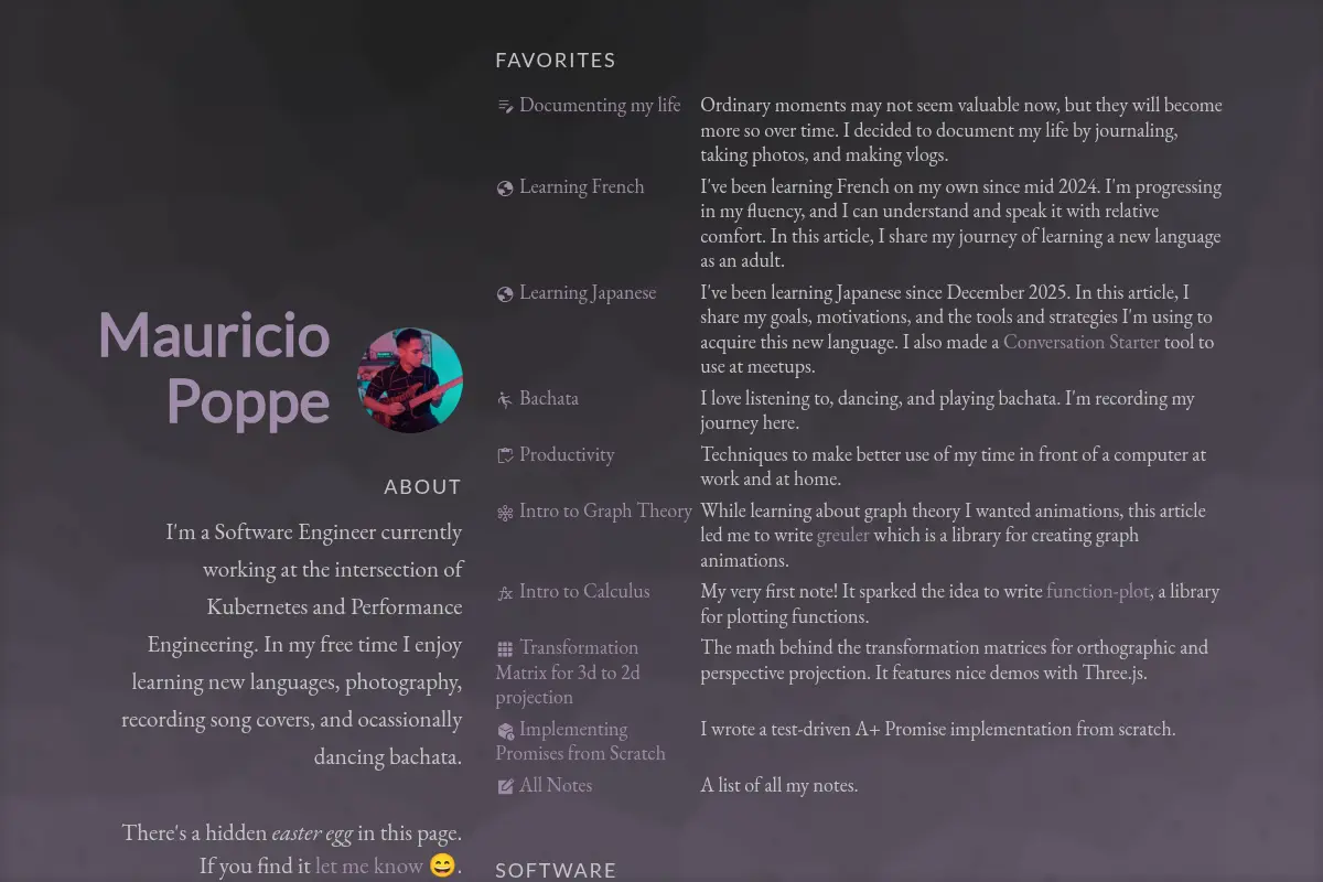 Mauricio Poppe notes