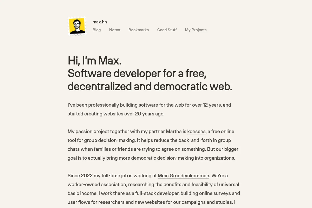 About me | max.hn