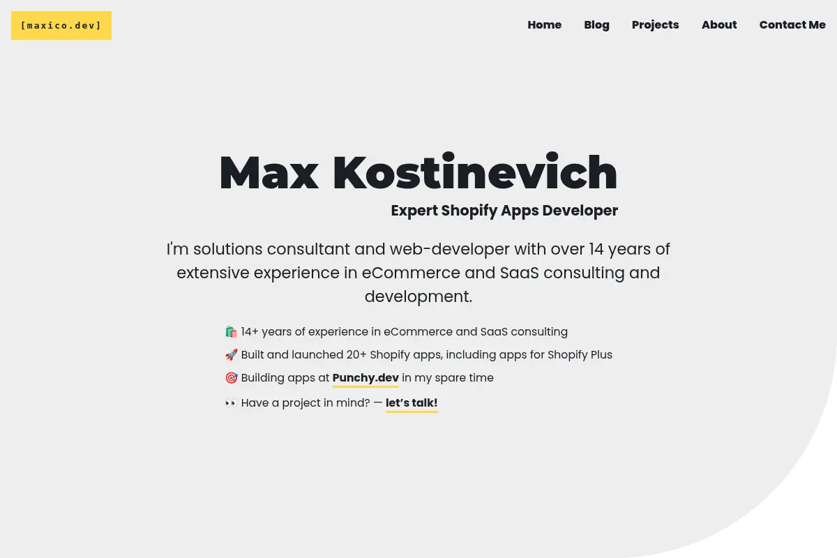 Max Kostinevich - Expert Shopify Apps Developer