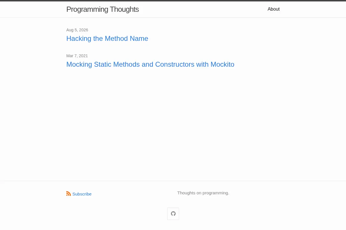 Programming Thoughts